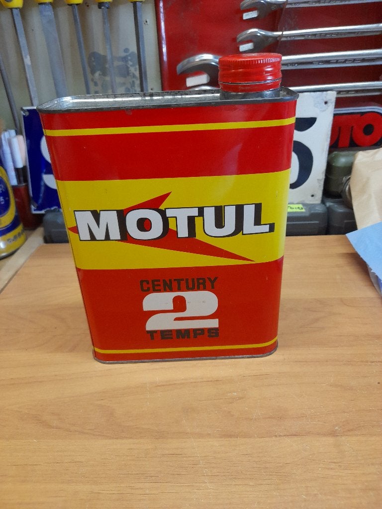 ancien bidon huile vide motul century 2 temps moto 2t, Envoi, Utilisé, Autres types