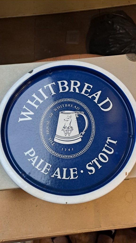 plateau de brasserie Whitbread, Collections, Enlèvement ou Envoi, Utilisé, Panneau publicitaire