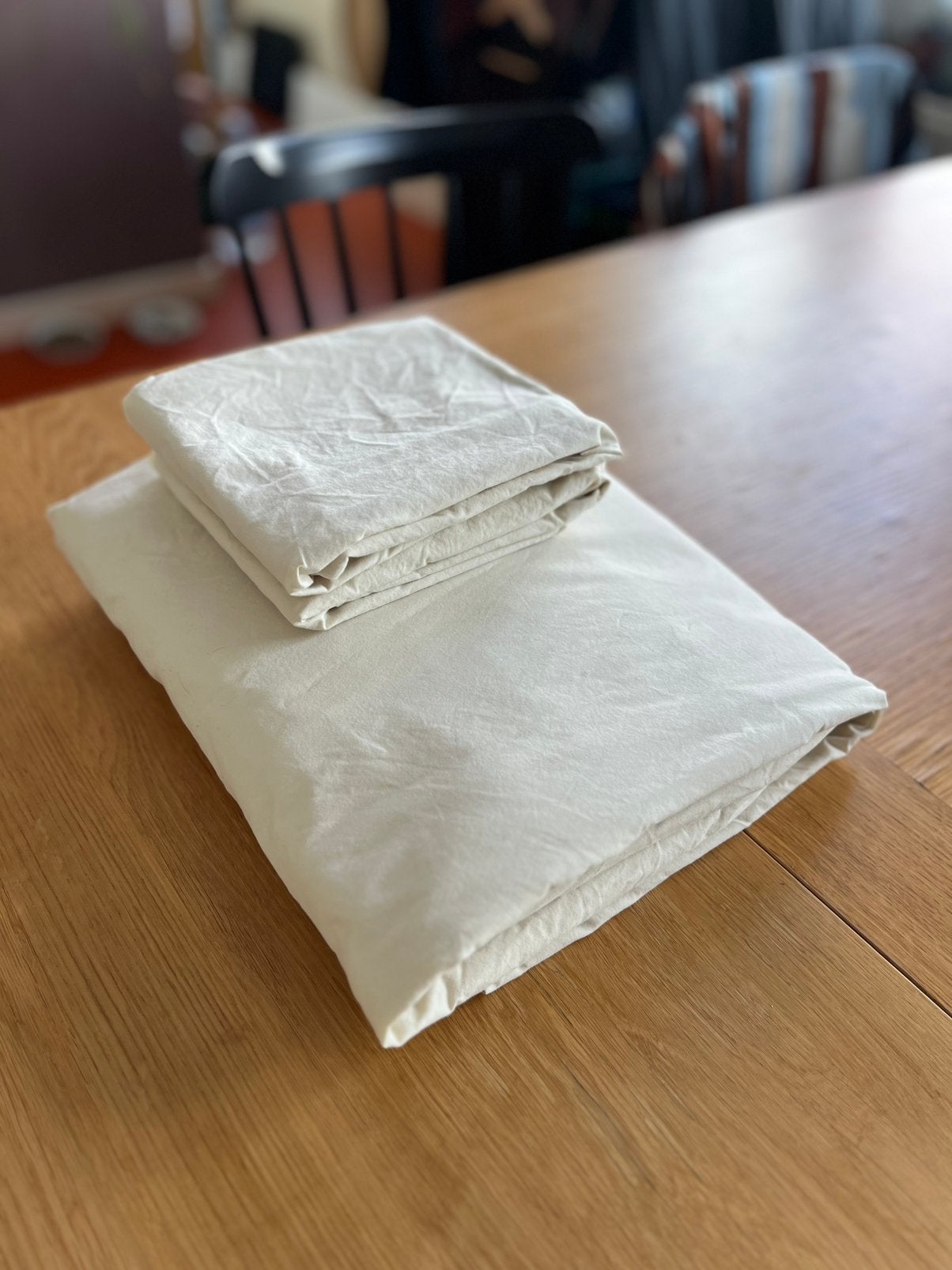 Tekla Drap-housse + 2 taies d'oreiller Winter White, Enlèvement ou Envoi, Utilisé, Coton