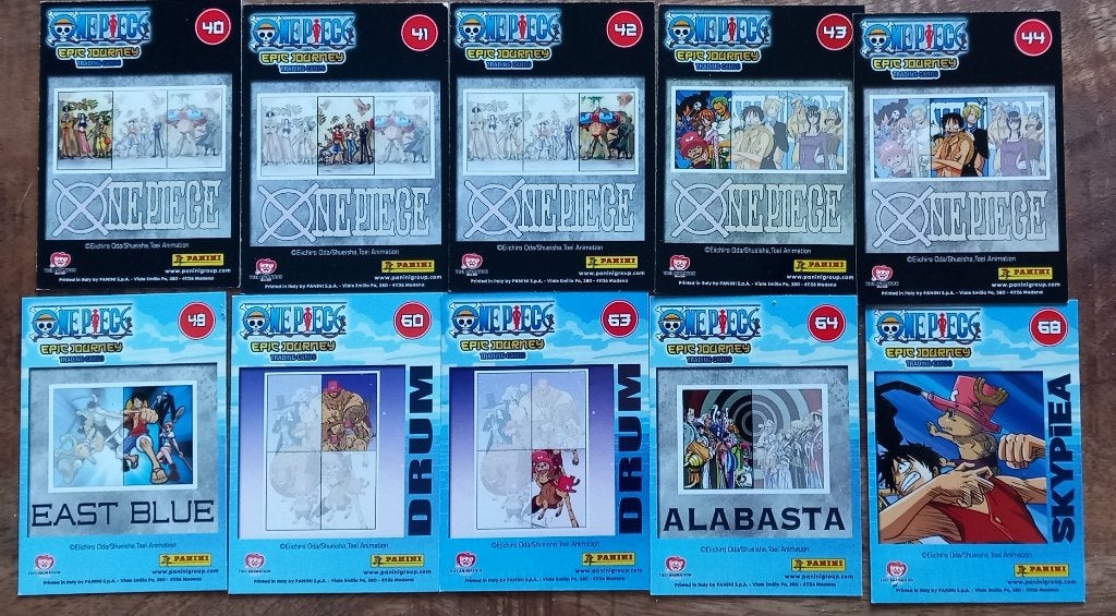 10 Panini „One Piece” mangakaarten, Ophalen, Gebruikt