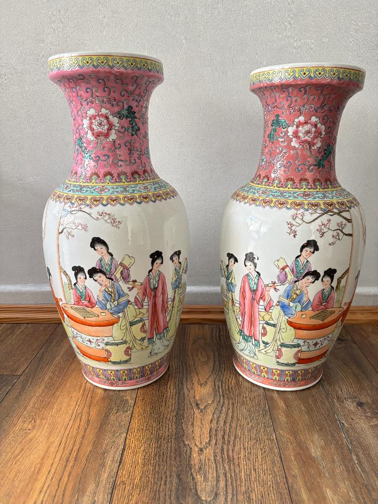 Chinese koppel vazen, Ophalen