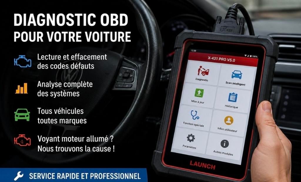 Diagnostic voitures, Enlèvement ou Envoi