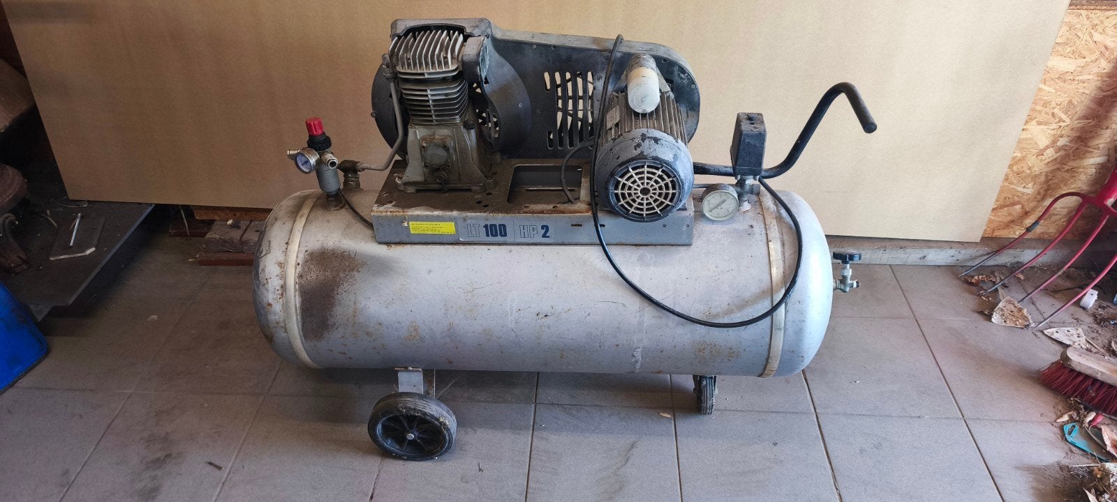 Compressor 100liter, Doe-het-zelf en Bouw, Ophalen