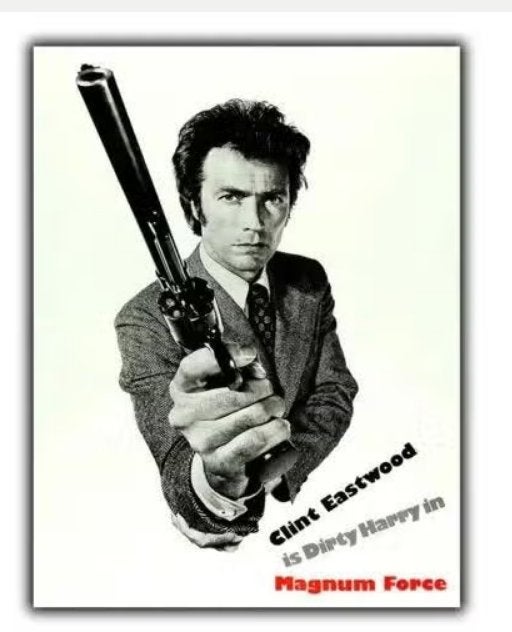 Vintage metalen bordje Clint Eastwood Dirty Harry (30x20cm), Ophalen of Verzenden, Nieuw