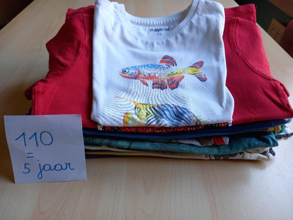 Nieuwstaat jongenskledij pakket t-shirts maat 110 jongen, Kinderen en Baby's, Kinderkleding | Maat 110, Ophalen of Verzenden, Shirt of Longsleeve