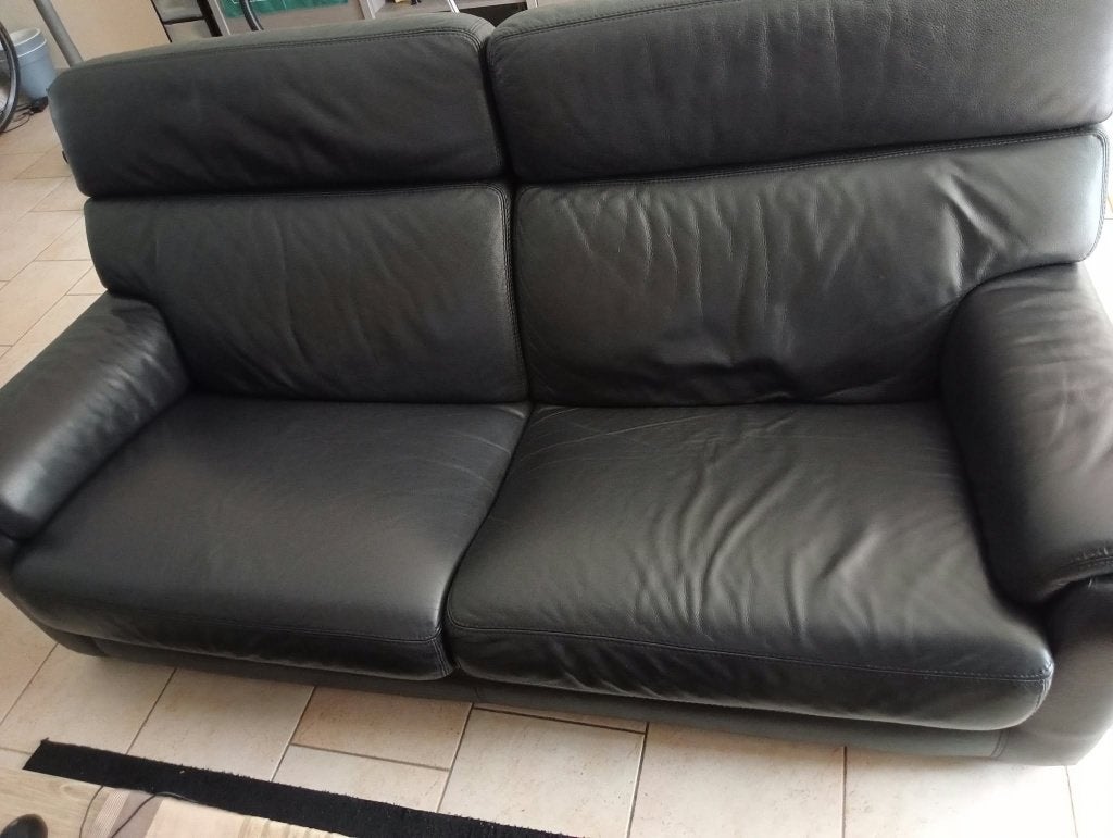 zetel, Ophalen, Gebruikt, Driepersoons, Leer