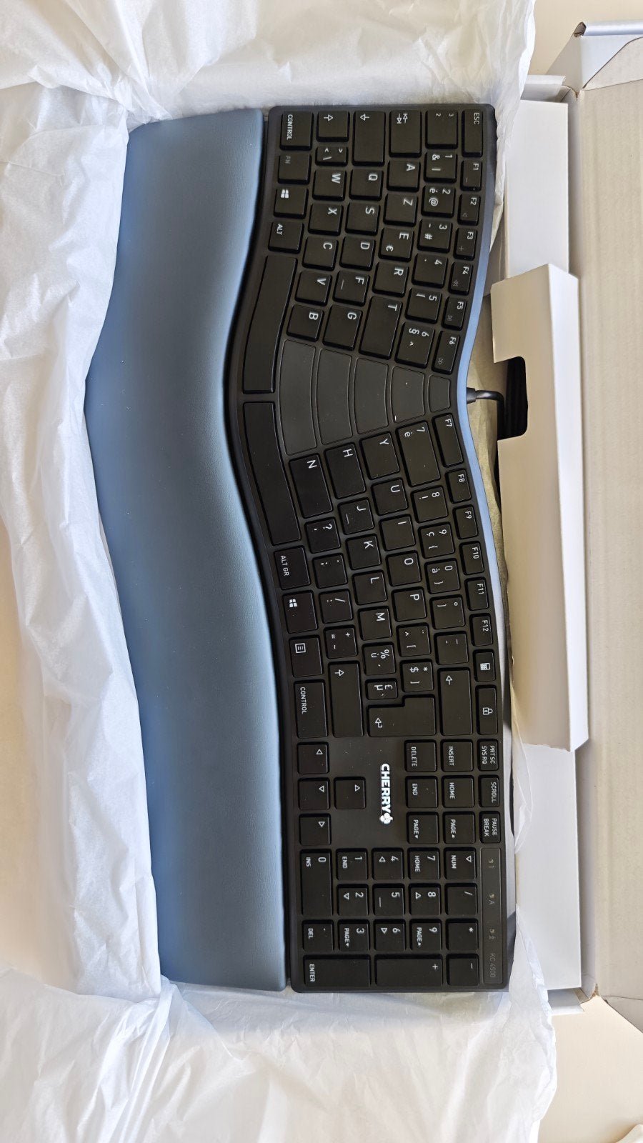 CHERRY KC 4500 ERGO, Azerty, clavier, Neuf, Ergonomique, Enlèvement ou Envoi, Azerty
