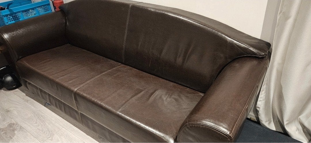 zetel, Ophalen, 100 tot 125 cm, Driepersoons, Leer