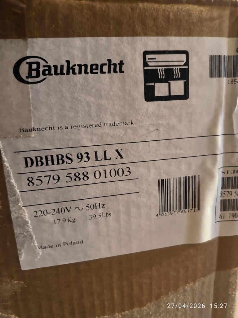 2 Hottes  Bauknecht, Enlèvement