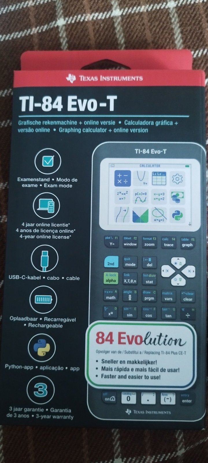 Texas Instruments TI-84 Evo-T Grafische Rekenmachine (Nieuw, Ophalen of Verzenden, Grafische rekenmachine, Nieuw