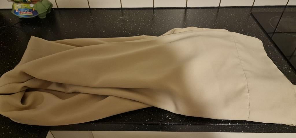 Witte verduisterde gordijnen gebroken wit 2 stuks, Ophalen, Zo goed als nieuw, Wit