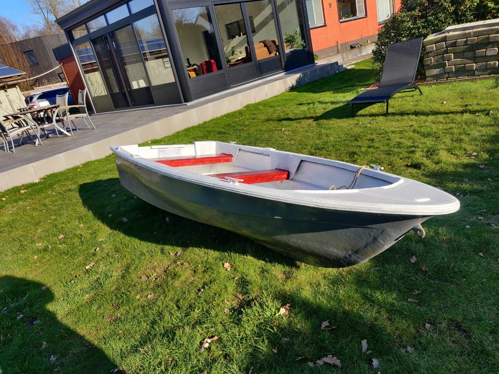 Polyester bootje te koop., Ophalen, Gebruikt, Overige typen, Met peddels