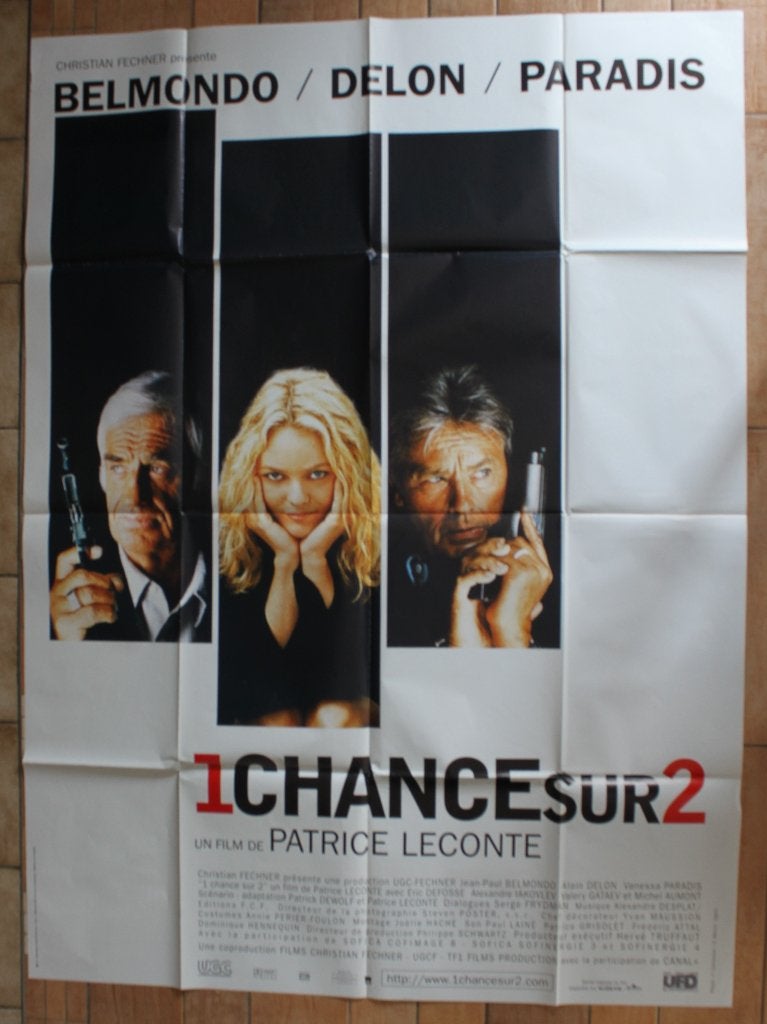 filmaffiche Alain Delon une chance sur deux filmposter XL, Collections, Posters & Affiches, Enlèvement ou Envoi, Rectangulaire vertical