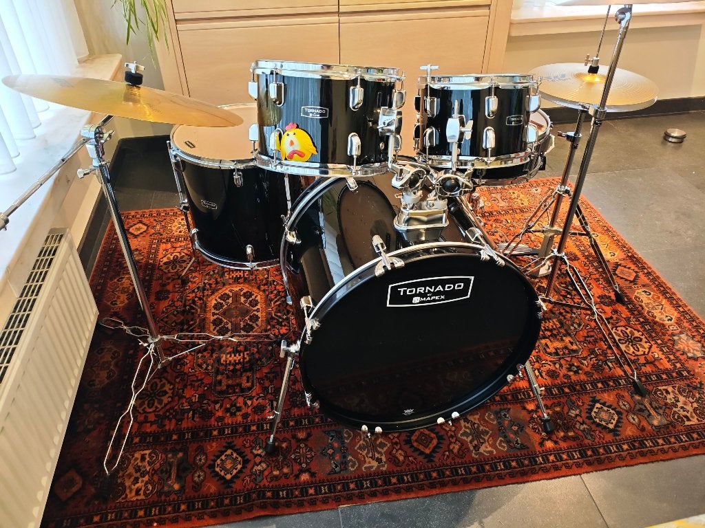 Mapex Tornado complete startersset met extra bekken en ride, Muziek en Instrumenten, Ophalen, Gebruikt, Overige merken