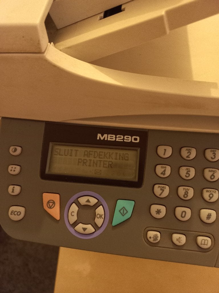 OKI MB290 laserprinter / scanner – defect, Ophalen, Scannen, Niet werkend, Laserprinter