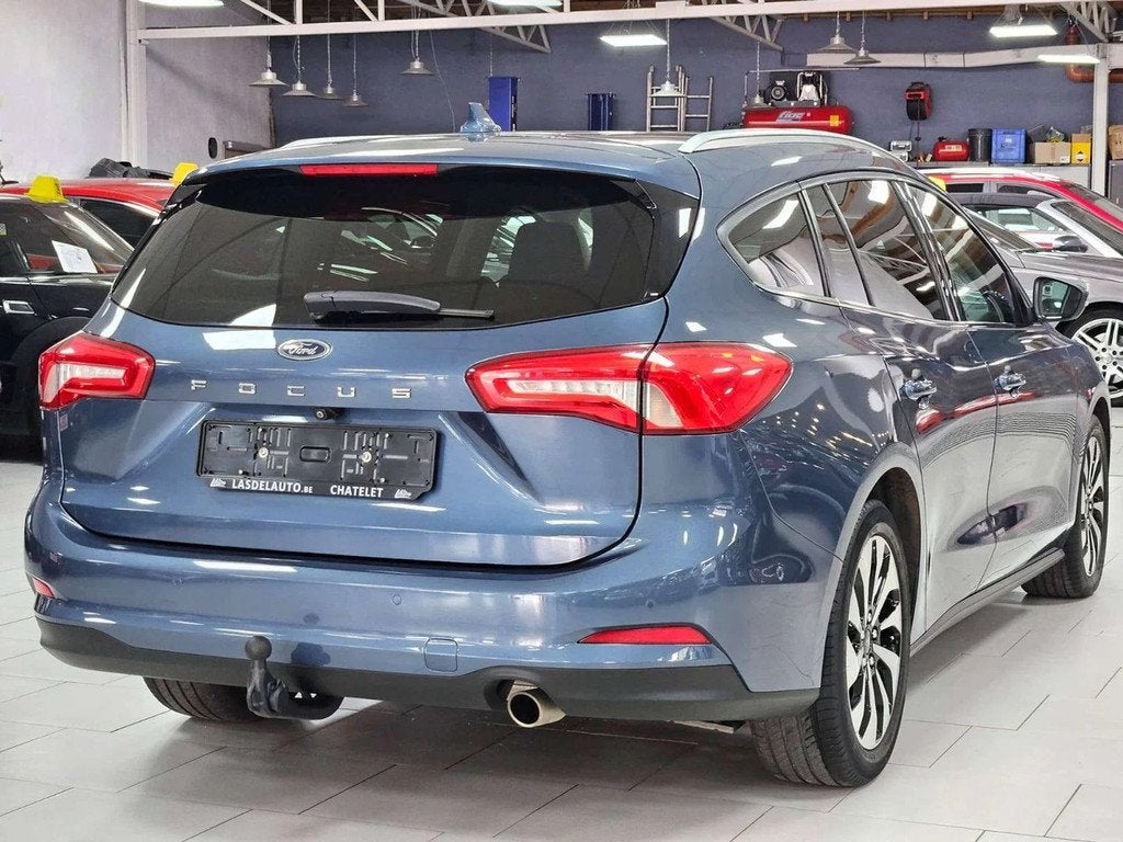 Ford Focus 1.0i EcoBoost Auto Lane Park Front Assist Attache, Stof, Gebruikt, Blauw, 3 cilinders