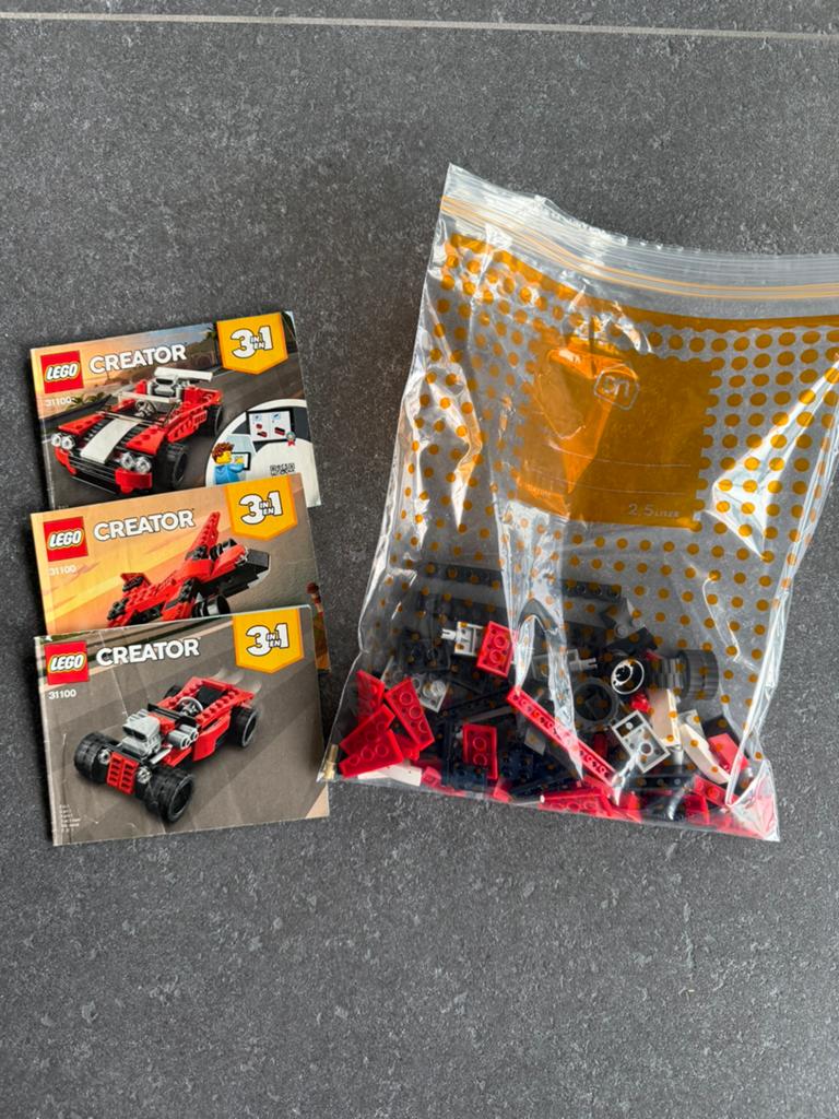 Lego Creator 3-in-1 Sportwagen 31100, Lego, Compleet, Ophalen of Verzenden, Zo goed als nieuw