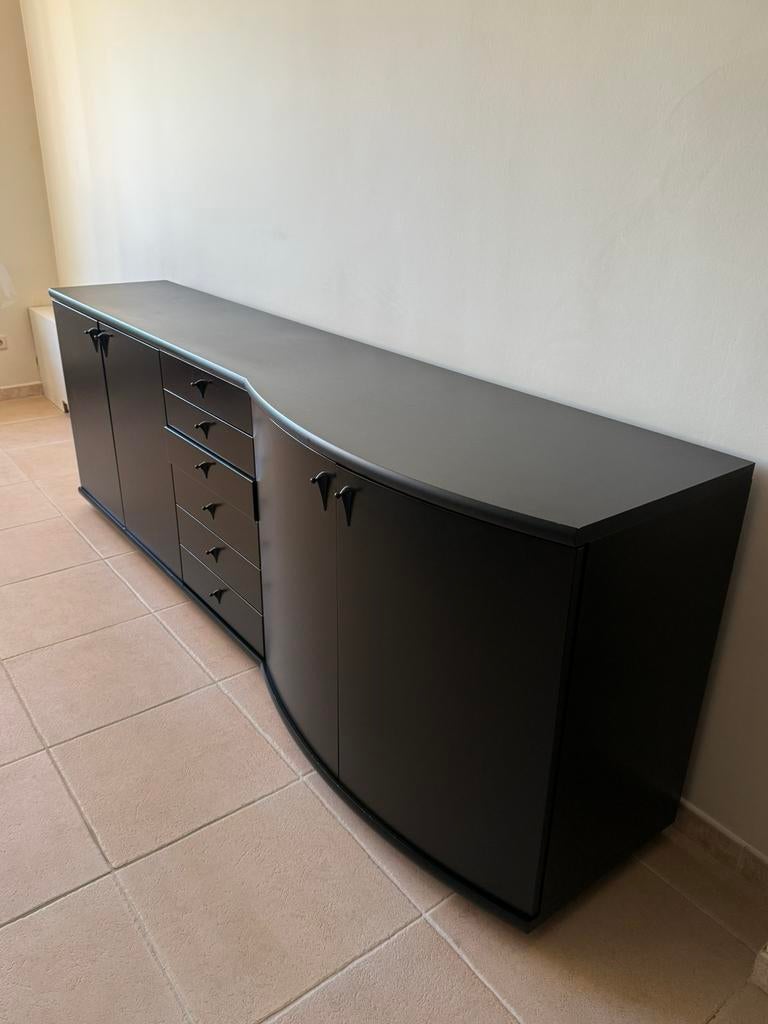 Zwarte dressoir, Huis en Inrichting, Kasten | Dressoirs, Ophalen, Gebruikt