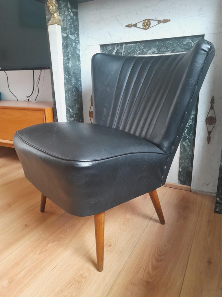 Vintage zetel, Huis en Inrichting, Ophalen, Gebruikt, Minder dan 75 cm, Vintage