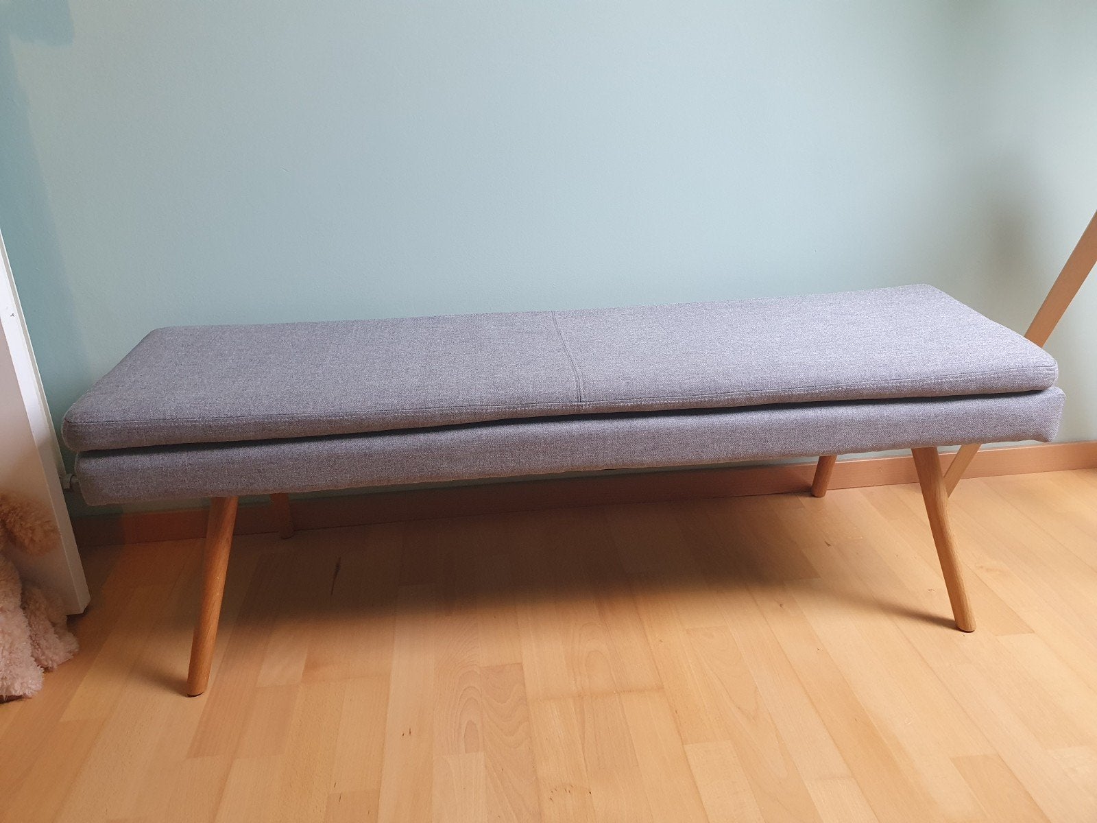 Banquette/banc d'intérieur gris clair, Maison & Meubles, Comme neuf, Gris, 190 cm ou moins