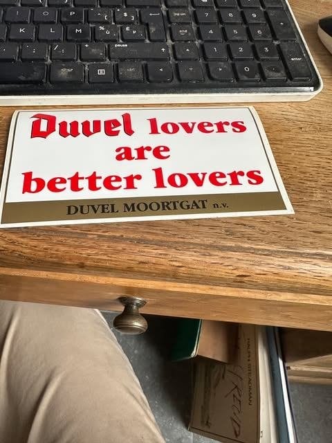 sticker duvel lovers are better lovers, Enlèvement ou Envoi, Neuf, Autres types, Duvel