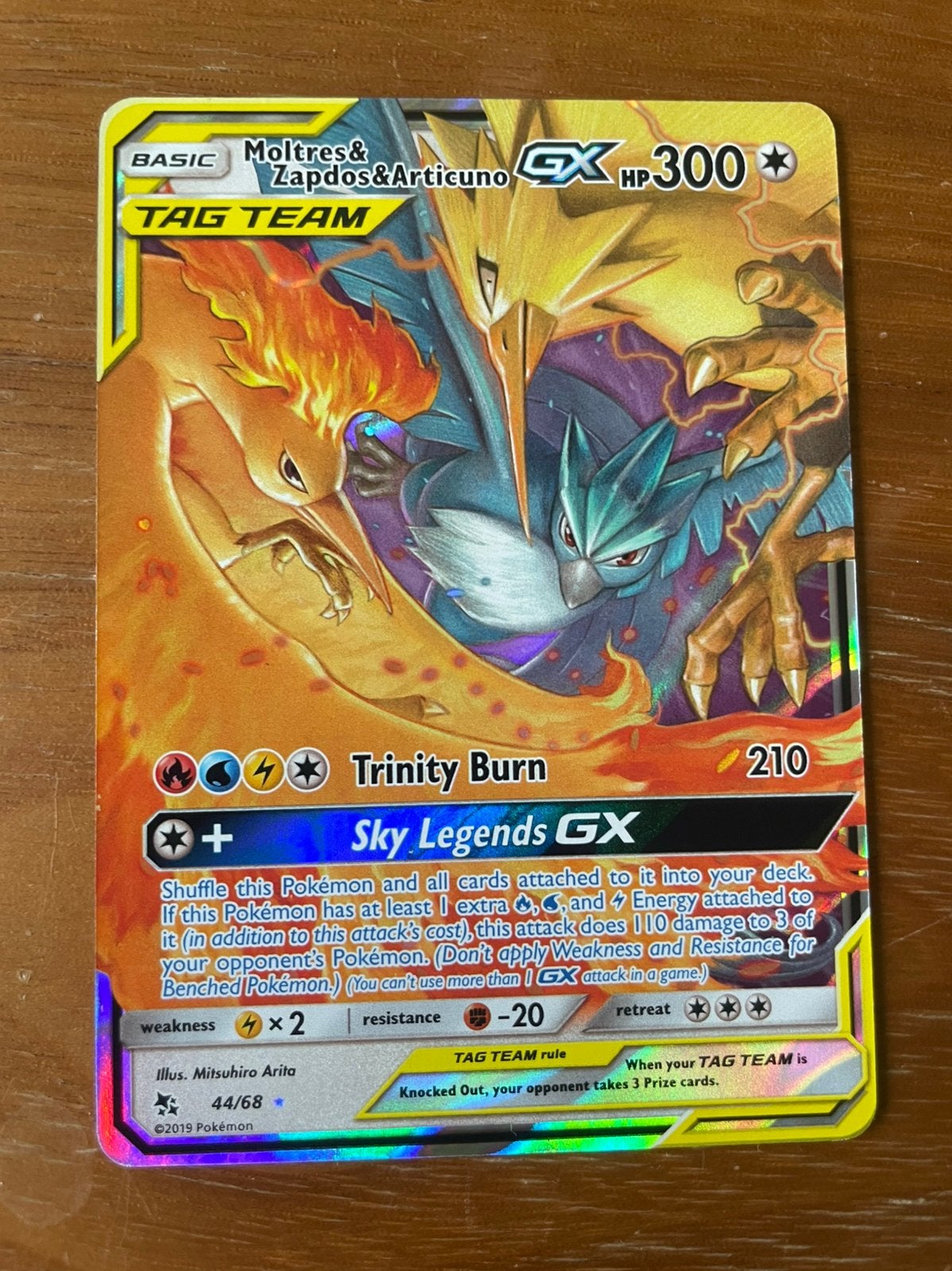 Moltres Zapdos Articuno GX Tag Team pokemon kaart, Ophalen of Verzenden, Nieuw, Losse kaart, Foil