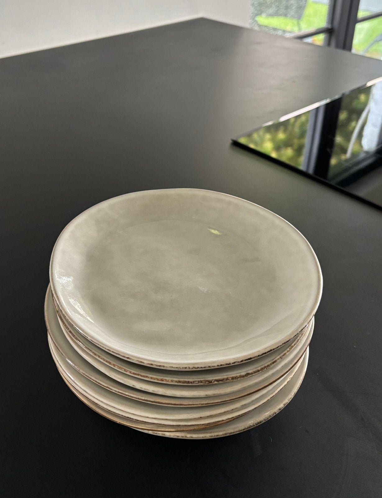 Perites assiettes ceramique beige, Assiettes(s), Poterie rustique, Comme neuf, Céramique