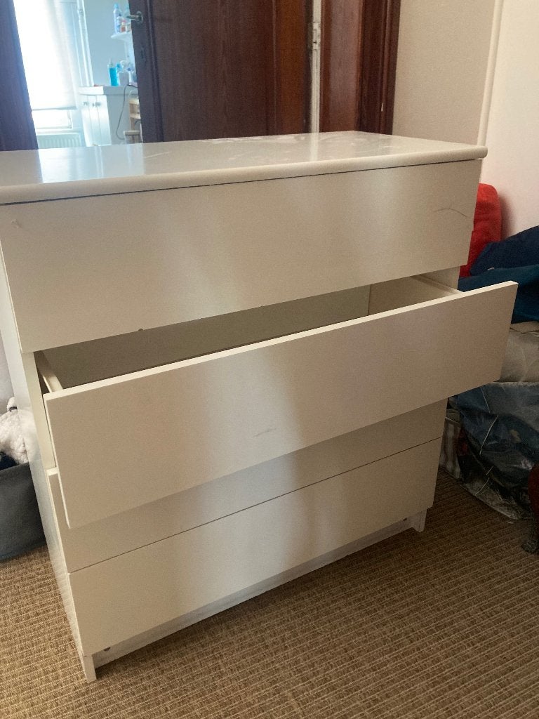 Commode blanche 3 tiroirs IKEA, Enlèvement