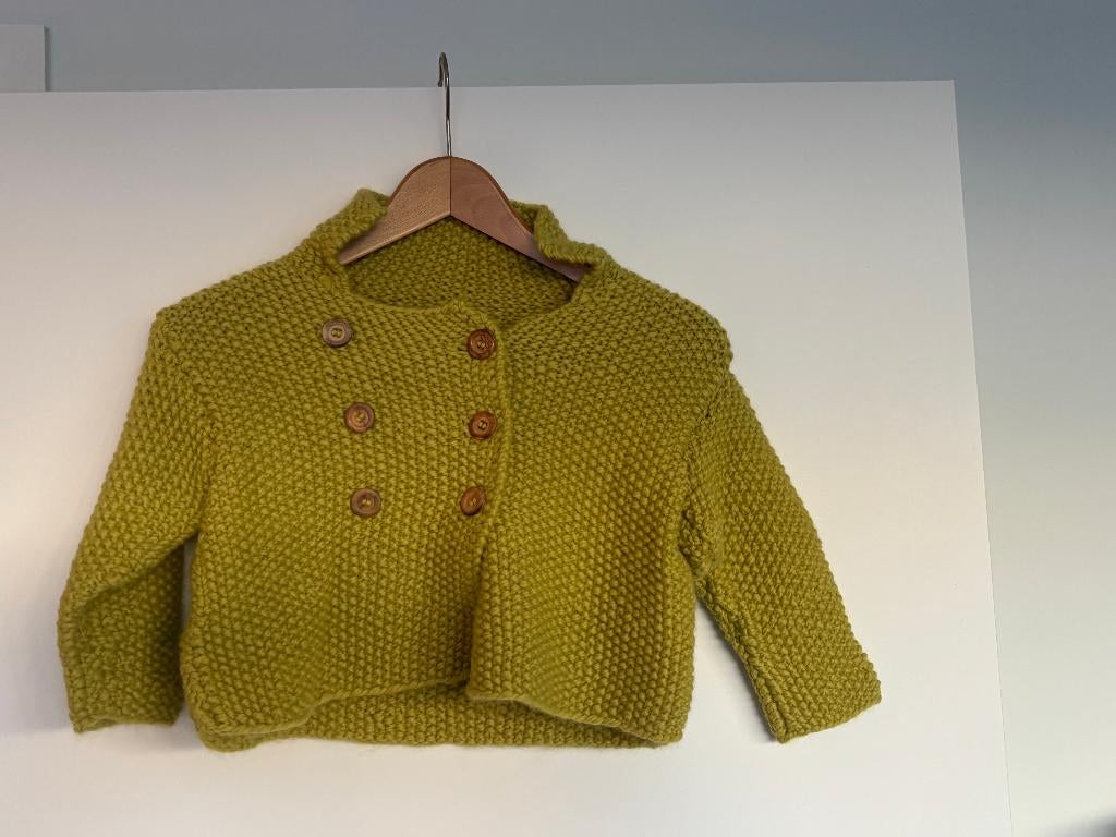 wollen jasje met knopen - groen, Ophalen, Nieuw, Meisje, Jasje