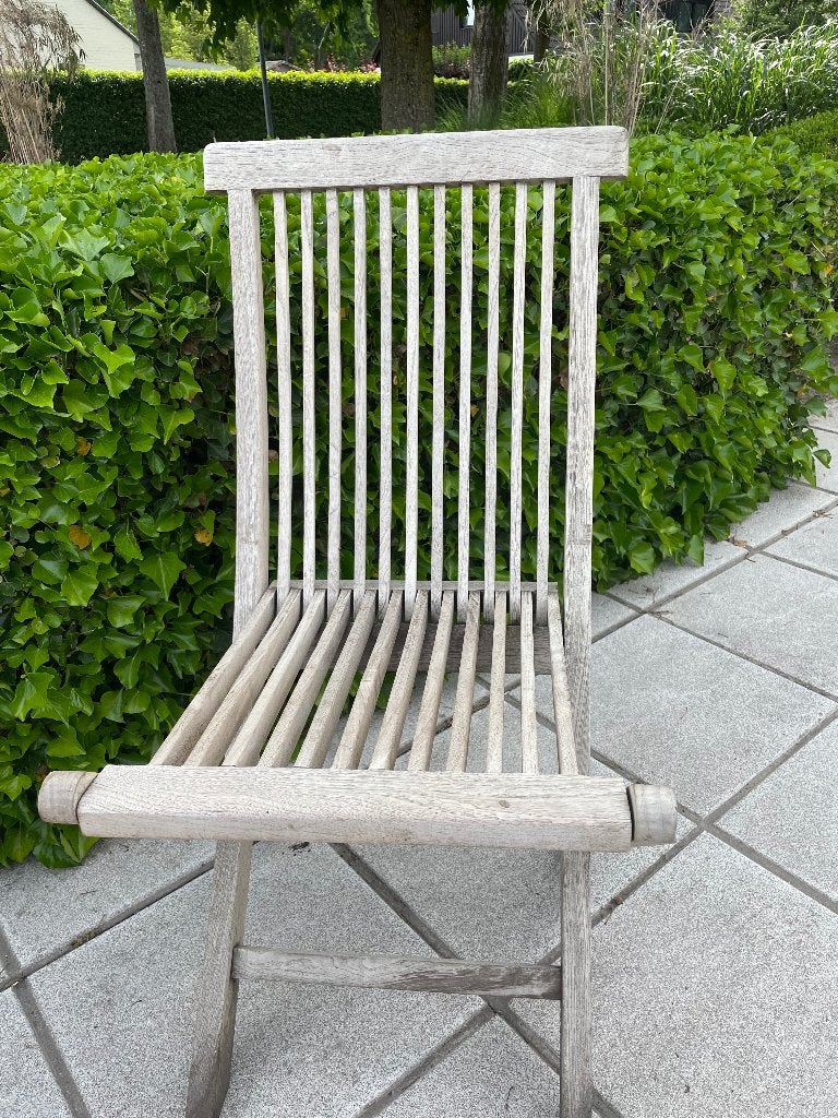 Tuinstoel teak, Tuin en Terras, Tuinstoelen, Ophalen, Gebruikt, Hout, Inklapbaar