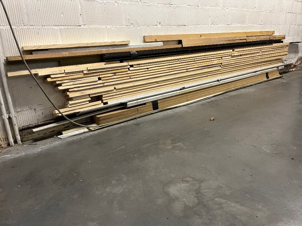 lot de planches +/- 60 mètres de longueur, 10 m x 2cm, etc., Bricolage & Construction, Bois & Planches, Comme neuf, Planche, Pin