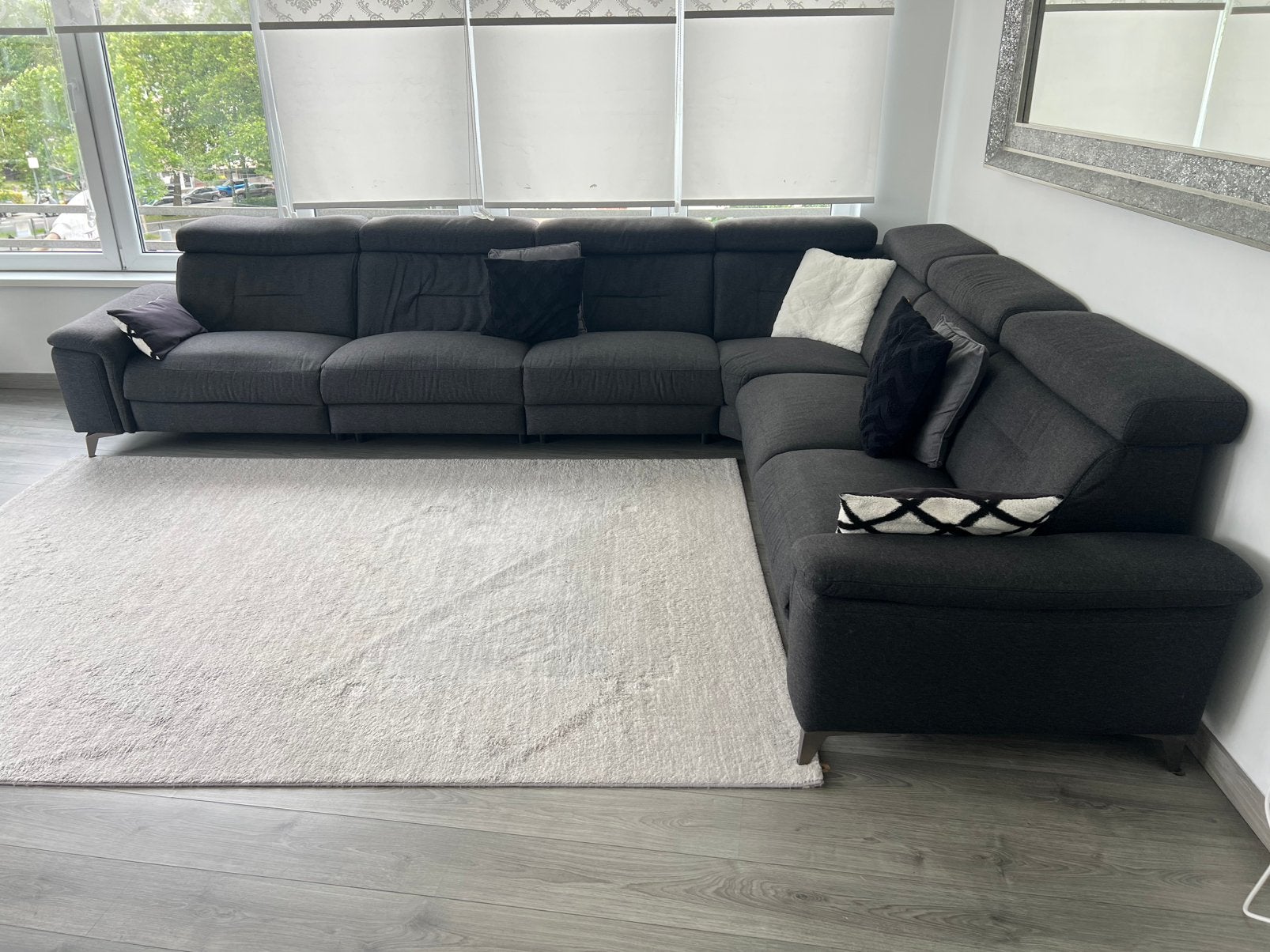Fauteuil salon coin gris foncé 0488705251, Enlèvement, Comme neuf, Tissus