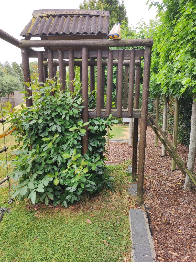houten schommel met glijbaan (gratis maar zelf uitbreken), Ophalen, Gebruikt, Schommel