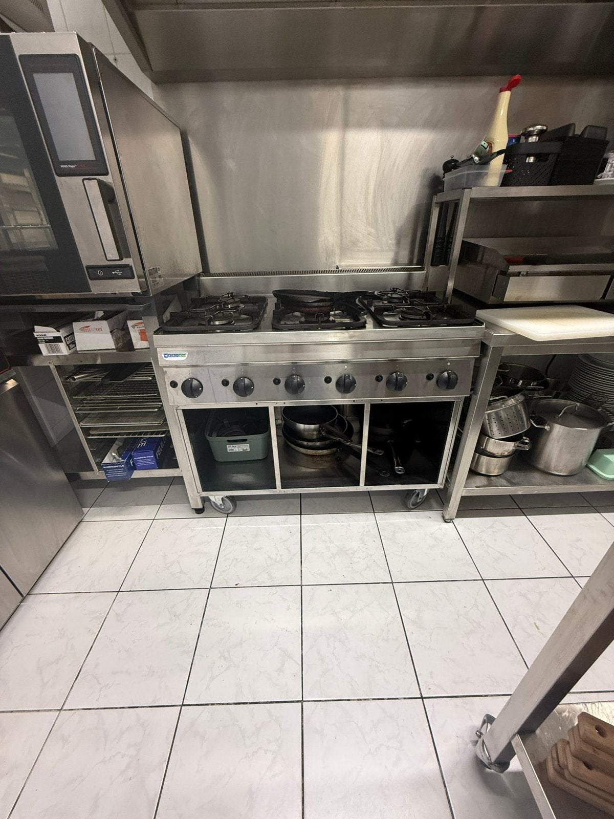 Gasfornuis 6-pis Tecnoinox, Ophalen, Gebruikt, Fornuis, Frituur en Grillen