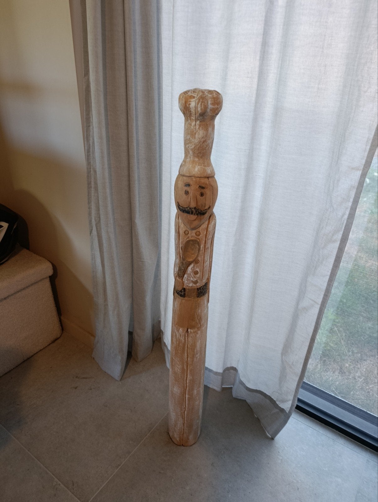 houten beeld kok, Antiek en Kunst, Ophalen
