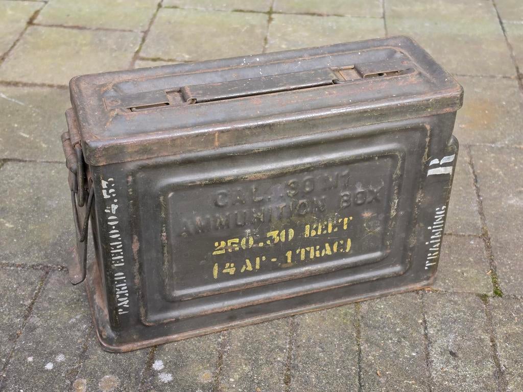 WW2 Munitiekist CAL.30 M1 ammunitionbox crown US, Verzamelen, Ophalen of Verzenden