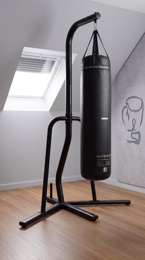 Kit de boxe : sac de boxe Outshock 32 kg + support (ZGAN), Sports & Fitness, Enlèvement, Comme neuf, Sac de boxe