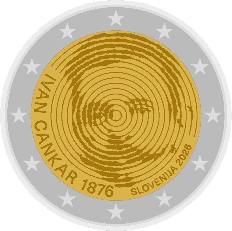 Slovenië 2026 - 2 euro - Ivan Cankar -UNC, Ophalen of Verzenden, Slovenië, 2 euro