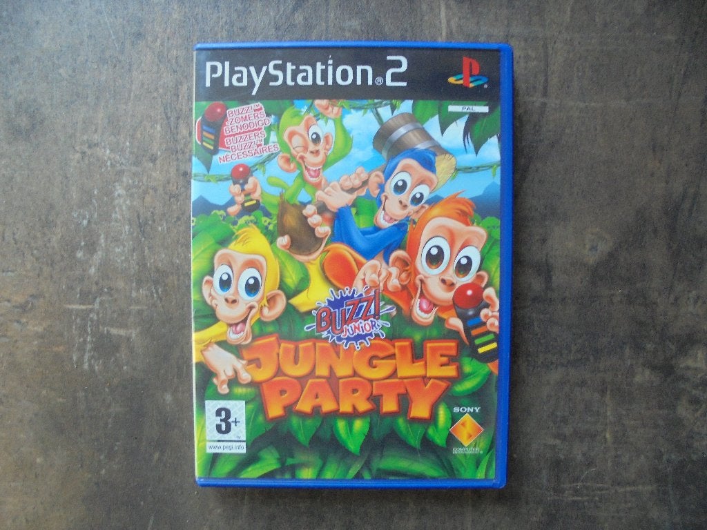 Buzz Junior Jungle Party voor PS2 (zie foto's) III, Games en Spelcomputers, Games | Sony PlayStation 2, Puzzel en Educatief, Gebruikt