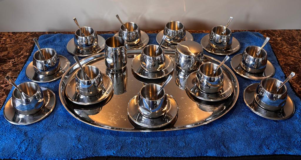 Vintage AMC Art Design espressoset, Ophalen, Gebruikt