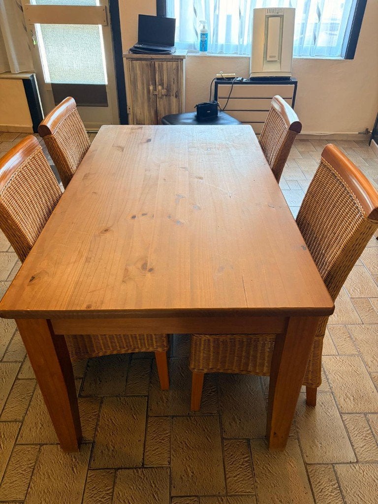 Table à manger en bois - tiroir intégré _ PRIX NEGOCIABLE, Huis en Inrichting, Tafels | Eettafels, Zo goed als nieuw, 50 tot 100 cm