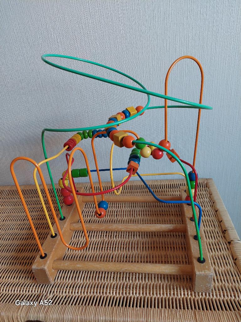 grote houten kralenspiraal - 5 spiralen, Kinderen en Baby's, Ophalen of Verzenden, Gebruikt, Overige typen