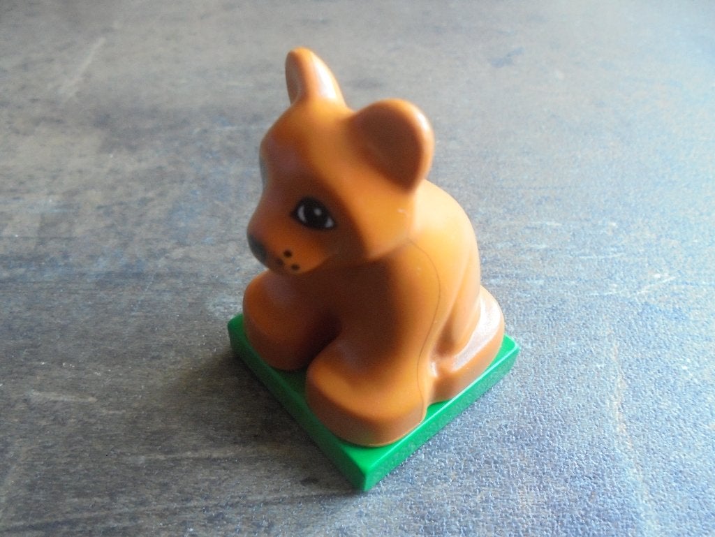 Lego Duplo Animal On Green Base Lion Baby (zie foto's) 6, Ophalen of Verzenden, Gebruikt, Losse stenen, Duplo