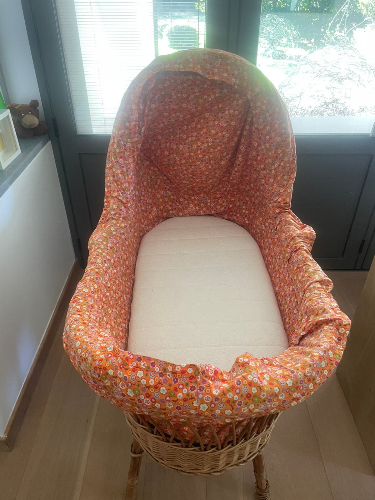Rotan baby wieg, Kinderen en Baby's, Ophalen, Gebruikt, Wieg