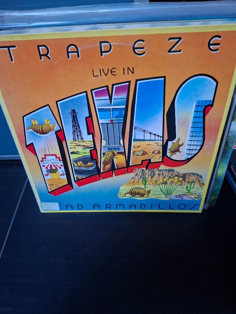 lp - trapeze - live in texas - dead armadillos - bak 3, LP, Gebruikt, Inclusief binnenhoes, Ophalen of Verzenden