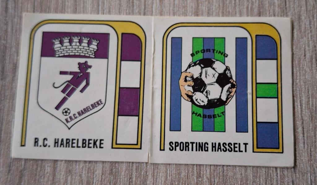 Panini Belgische voetbal 1983 #348 a b Hasselt, Ophalen of Verzenden, Zo goed als nieuw, Sticker
