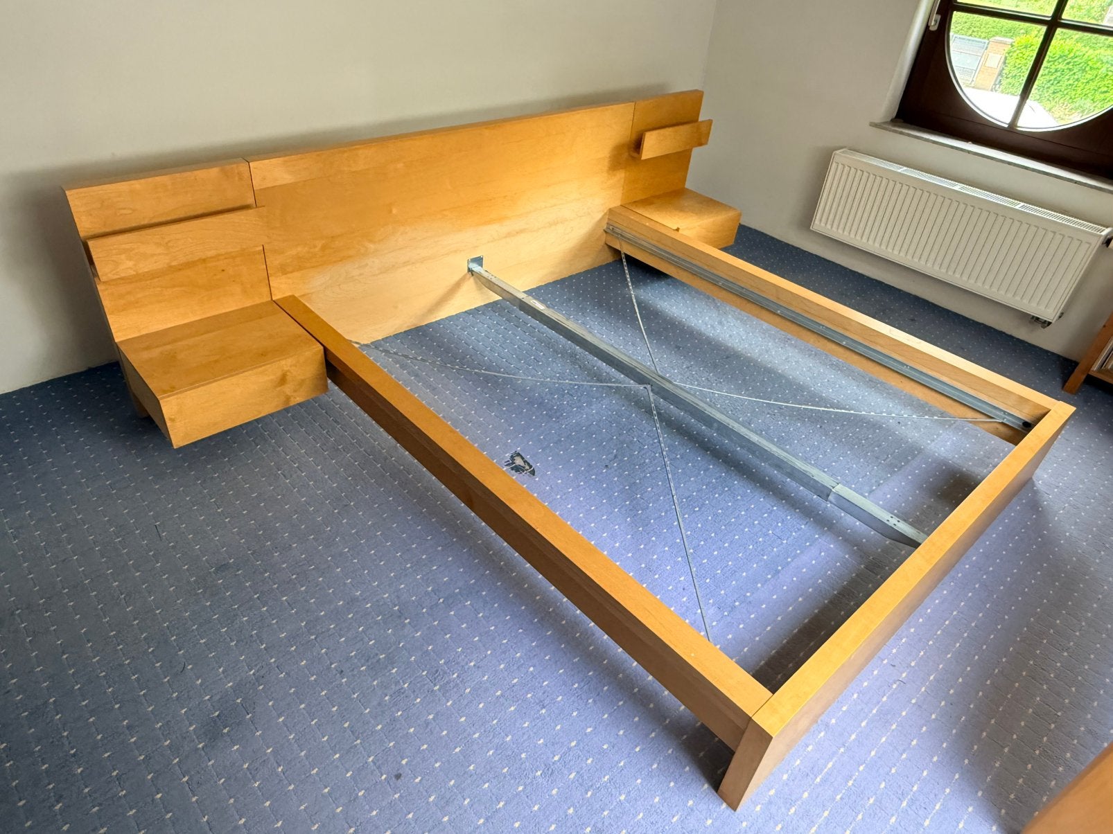 Lit IKEA MALM160x200 avec tête de lit et chevets intégrés, Ophalen, Gebruikt, Overige kleuren, Tweepersoons