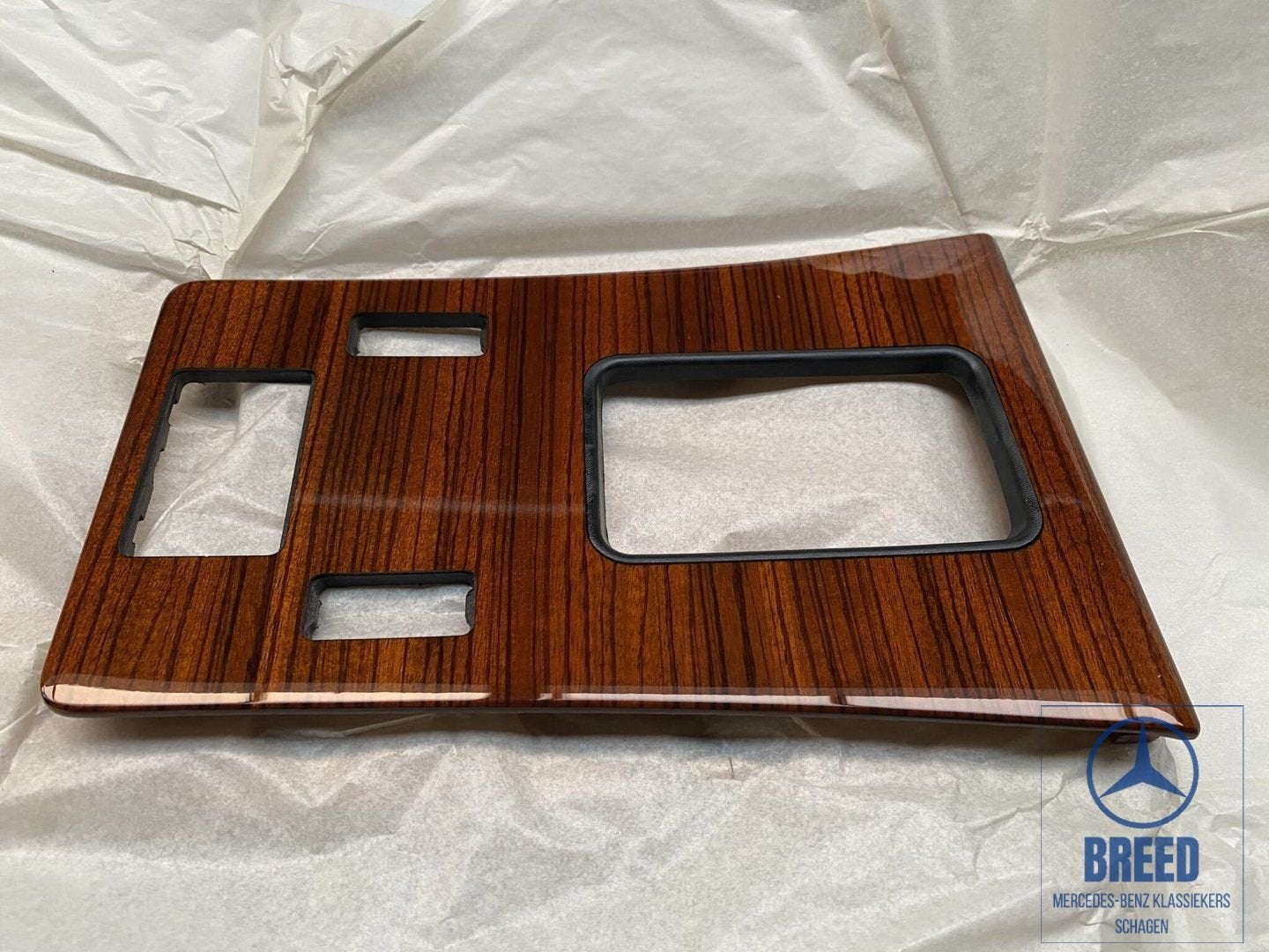 NOS Zebrano middenconsolepaneel voor Mercedes-Benz W126, Neuf, -, -, Enlèvement ou Envoi