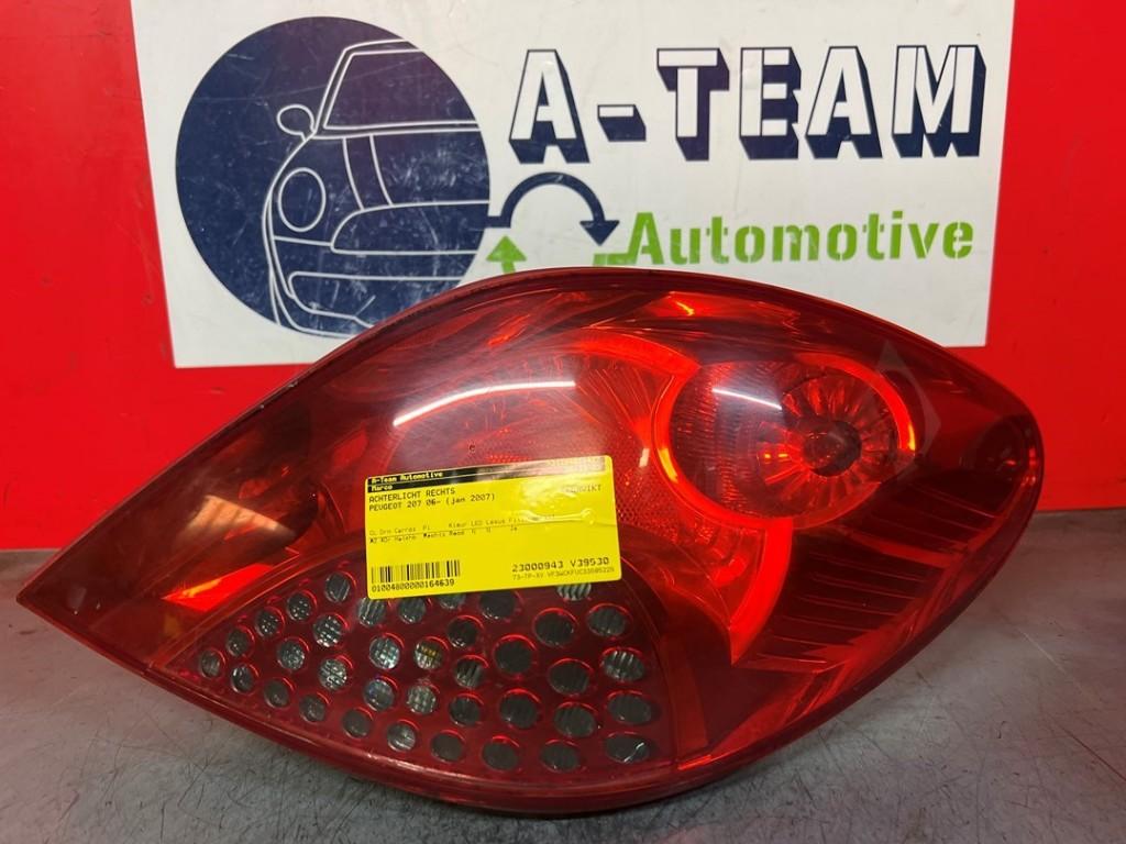 FEU ARRIÈRE DROIT Peugeot 207 / 207+ (WA / WC / WM), Utilisé, Peugeot