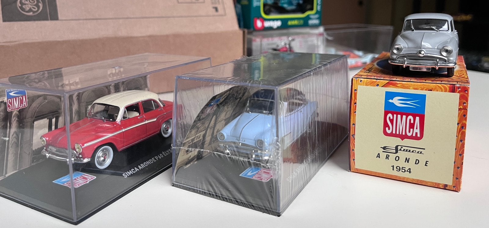 1/43 lot de 3 Simca Aronde, Hobby & Loisirs créatifs, Voitures miniatures | 1:43, Enlèvement, Utilisé, Voiture, Norev